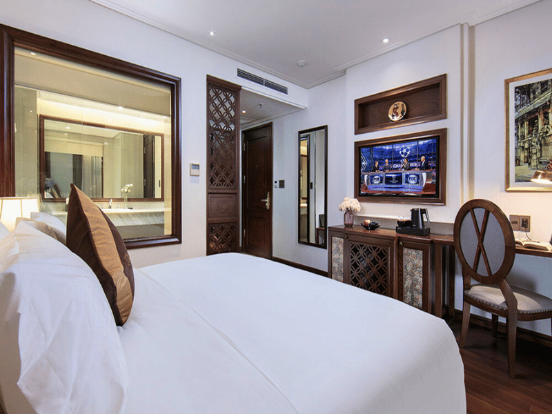 Zimmer im zentralen Hotel in Hanoi, Vietnam