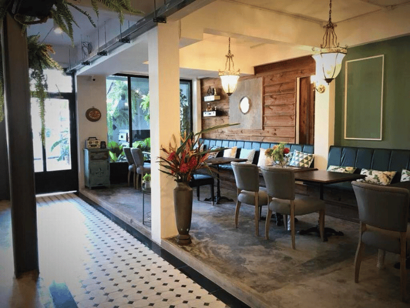 Lobby im Hotel in Vientiane in Laos