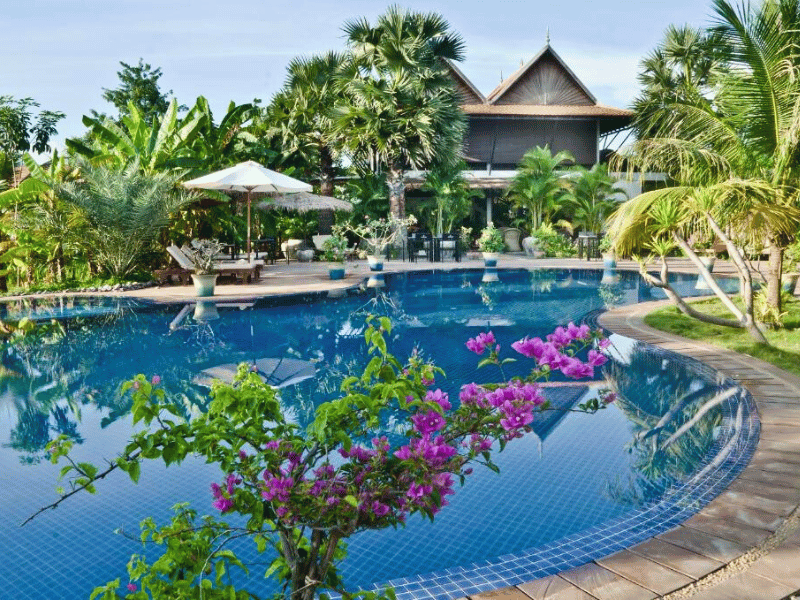 Hotelpool in Battambang Kambodscha