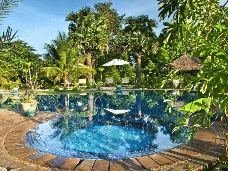 Hotelpool in Battambang Kambodscha