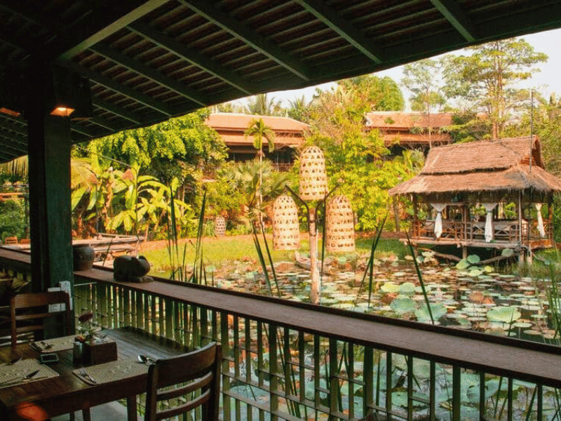 Hotelanlage in Battambang Kambodscha