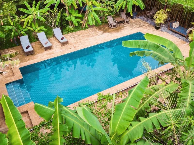 Hotelpool in Battambang Kambodscha