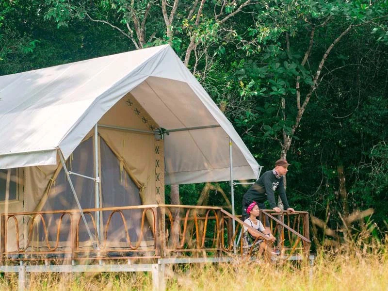 Zelt im Cardamom Tented Camp in Kambodscha