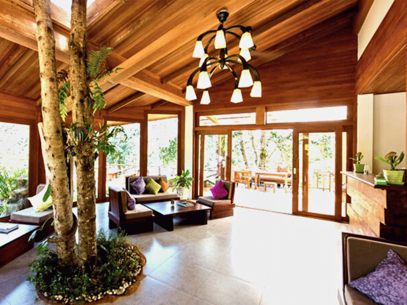 Hotellobby in Modulkhiri Kambodscha