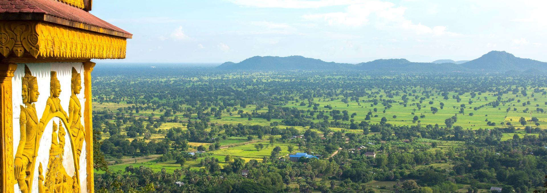 Blick auf die Landschaft um Battambang in Kambodscha