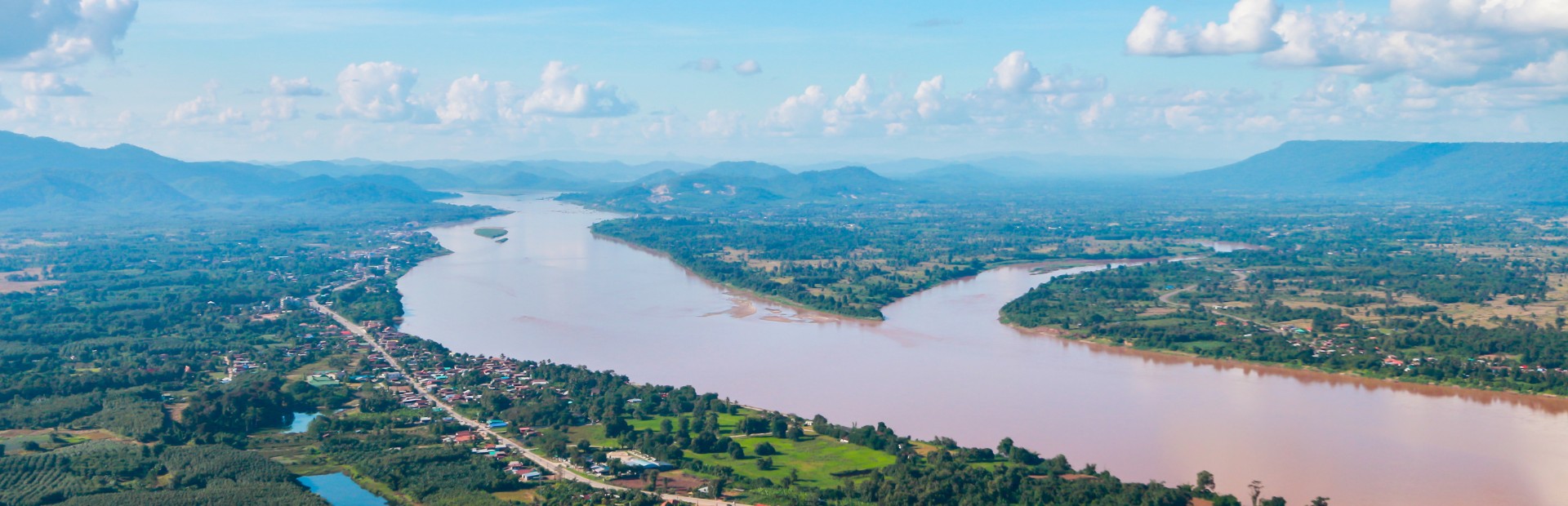 Blick auf den Mekong in Laos