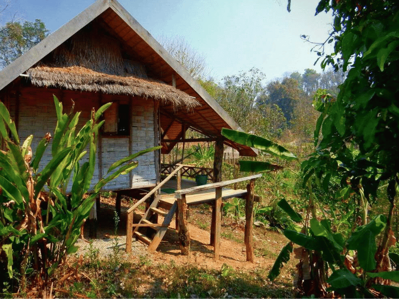 Bungalow im Elephant Conservation Center in Laos