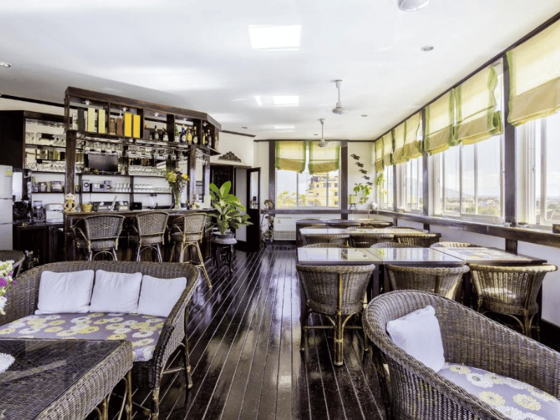 Restaurant im Hotel in Pakse, Laos