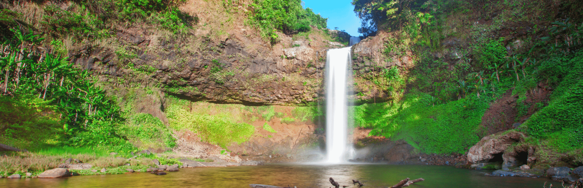 Wasserfall auf dem Bolaven Pleateau im Süden von Laos
