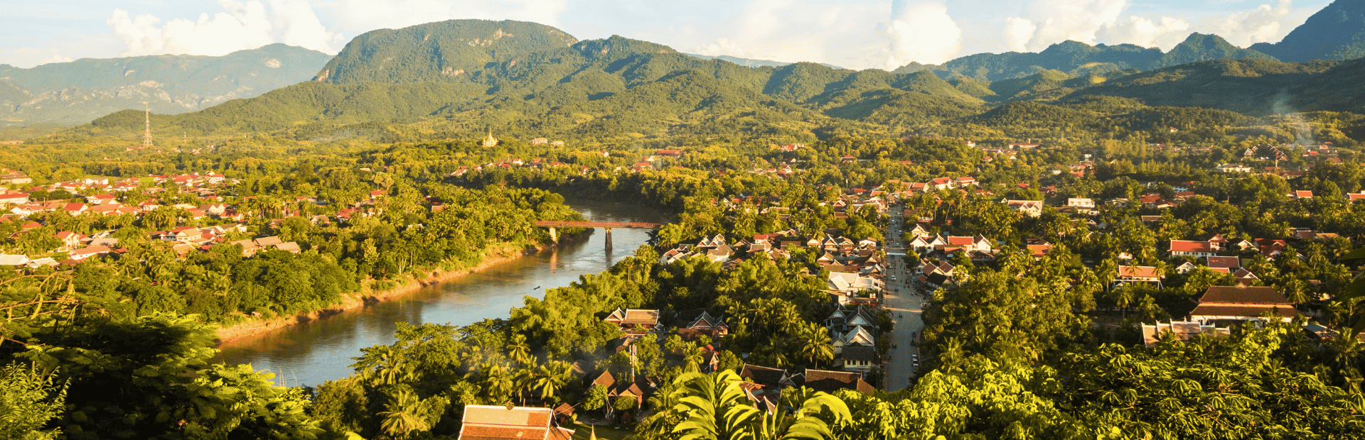 Blick auf den Mekong in Luang Prabang in Laos