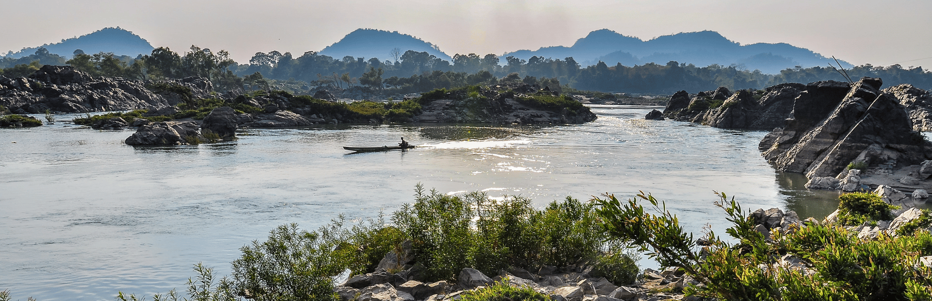 Inseln im Mekong im Süden von Laos