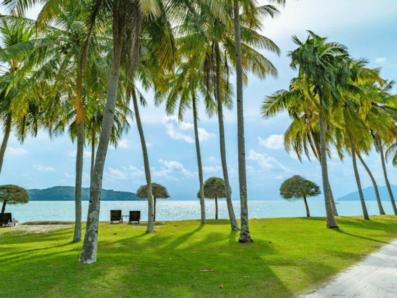 Strandbereich im Langkawi Hotel, Malaysia