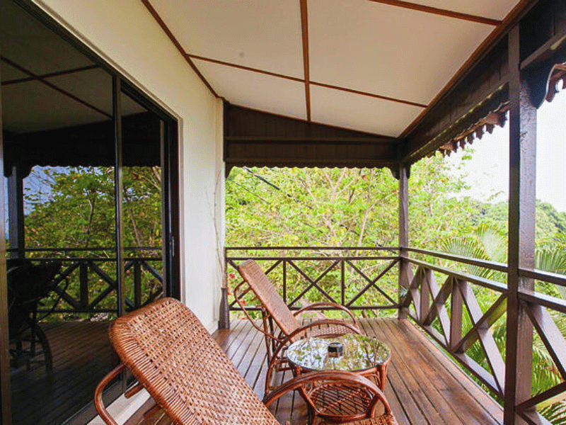 Balkon im Tioman Hotel, Malaysia
