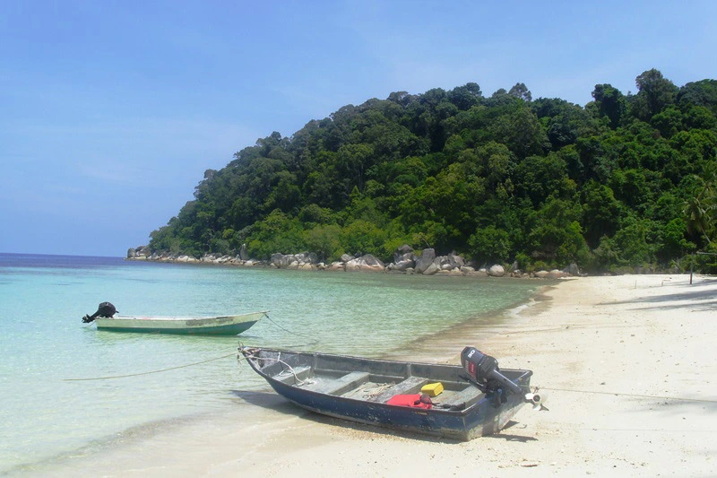 Boote an den Stränden von Malaysia
