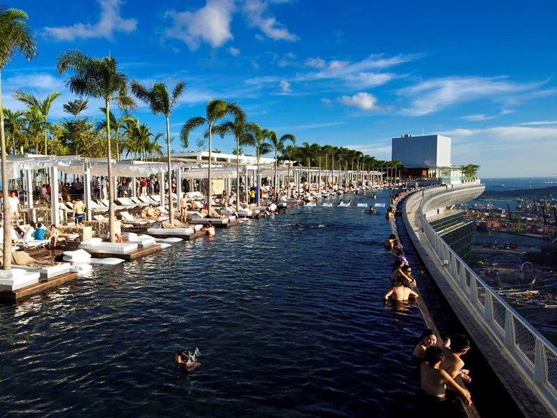 Malaysia Singapur hotel upgrade Poolbereich