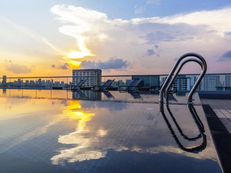 Malaysia Singapur Hotel Poolbereich