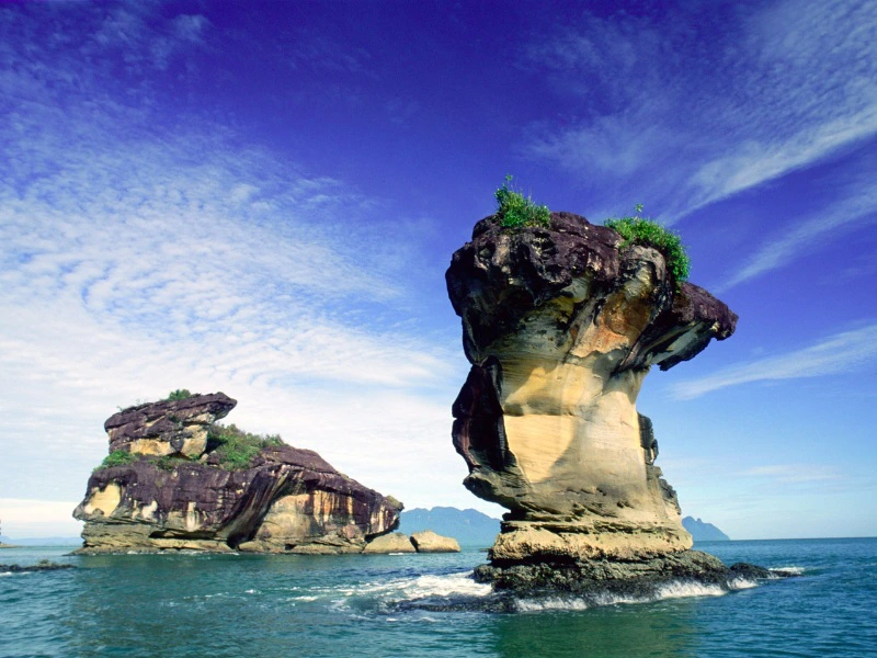 Felsformation beim Bako Nationalpark in Malaysia