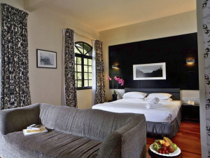 Schlafzimmer im Hotel in den Teefeldern in den Cameron Highlands