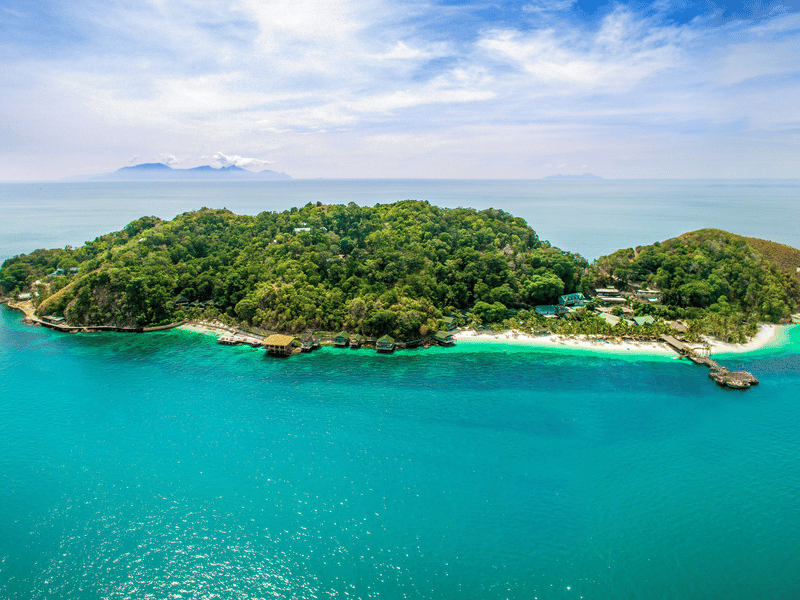 Blick auf die Insel Rawa in Malaysia