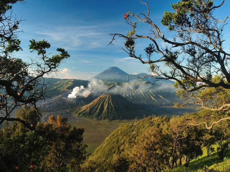 Blick auf den Bromo Vulkan auf Java