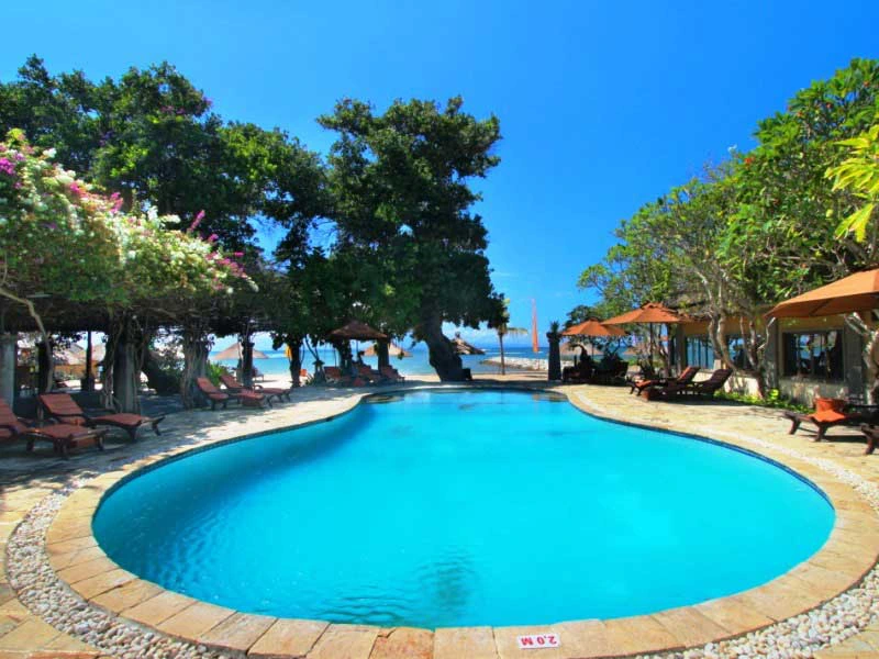 Kurze Wege vom Pool zum Strand in Tanjung Benoa