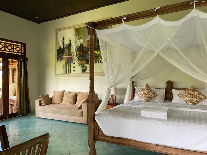 Doppelzimmer im Sidemen Hotel, Indonesien