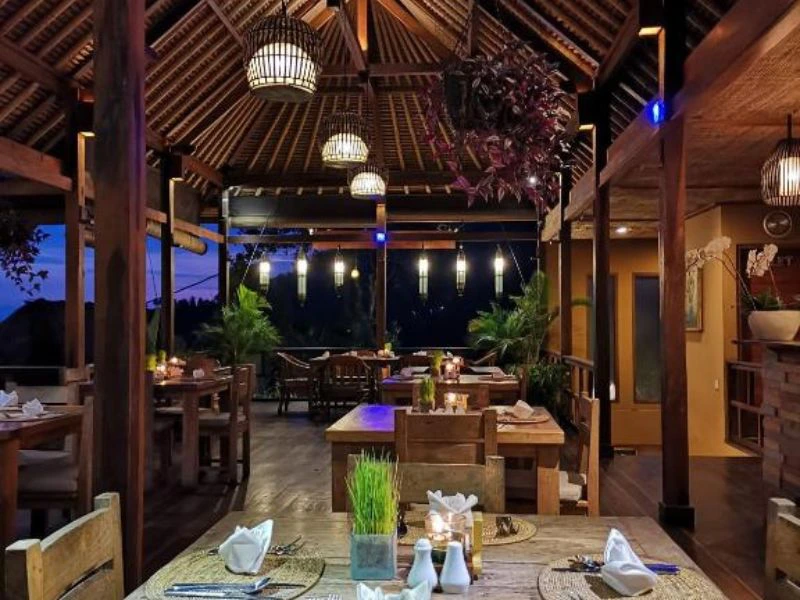 Restaurant im Hotel in Sidemen, Indonesien