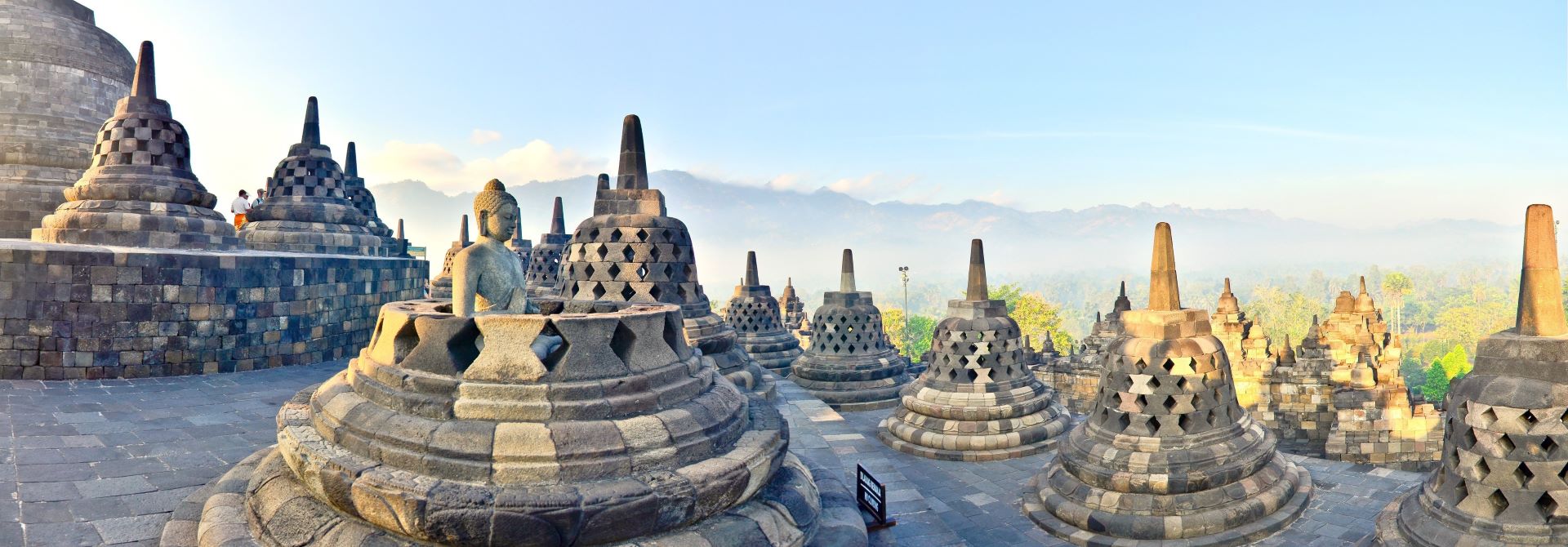 Borubadur Tempel auf Java in Indonesien