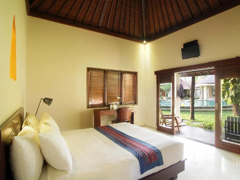 Zimmer im Bungalow-Resort in Kuta Lombok