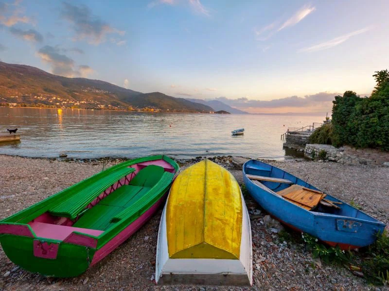 Boot am Ohridsee Albanien