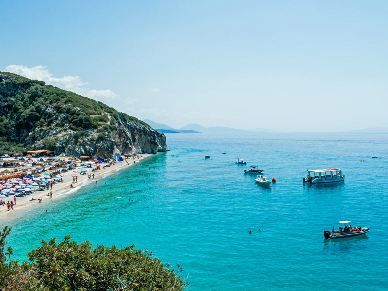 Badebucht an der albanischen Riviera
