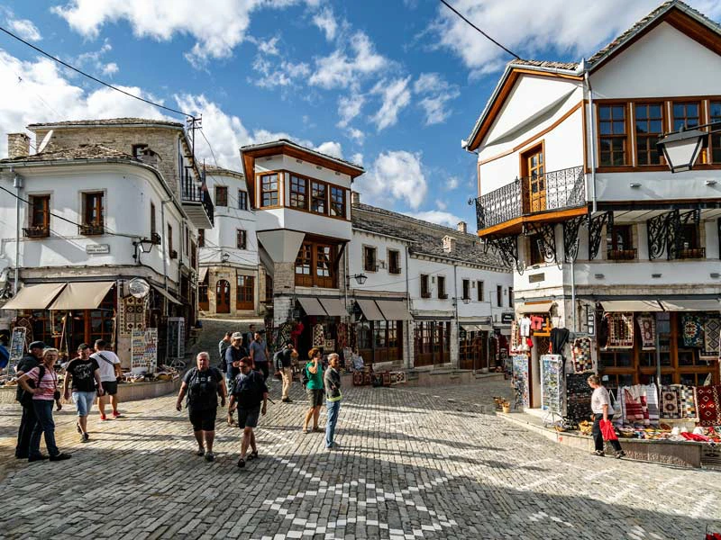 Zentrum von Gjirokastra in Albanien