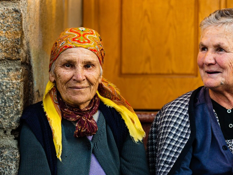 Einheimische Frauen Am Ohridsee Albanien