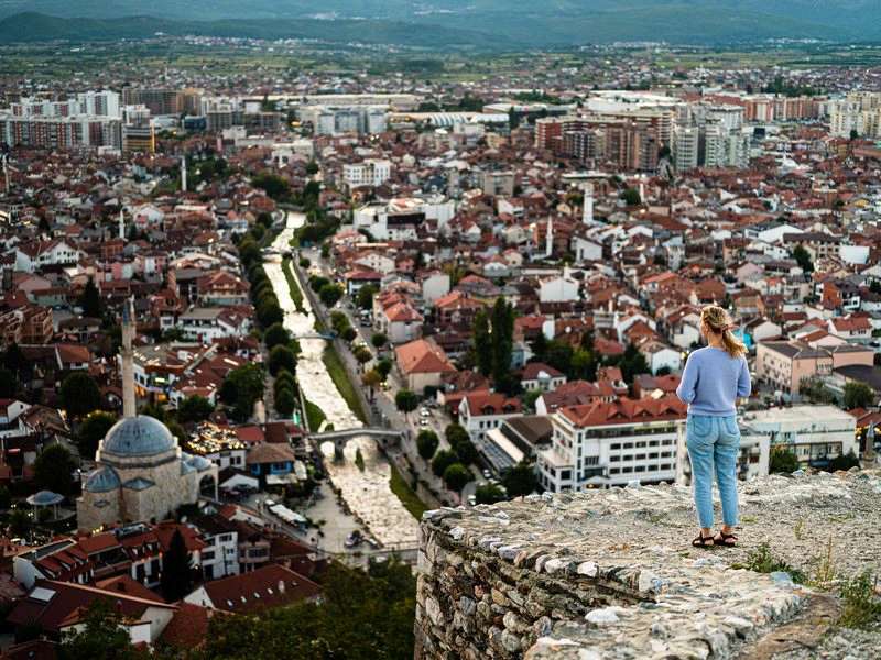 Blick auf Prizren in Kosovo