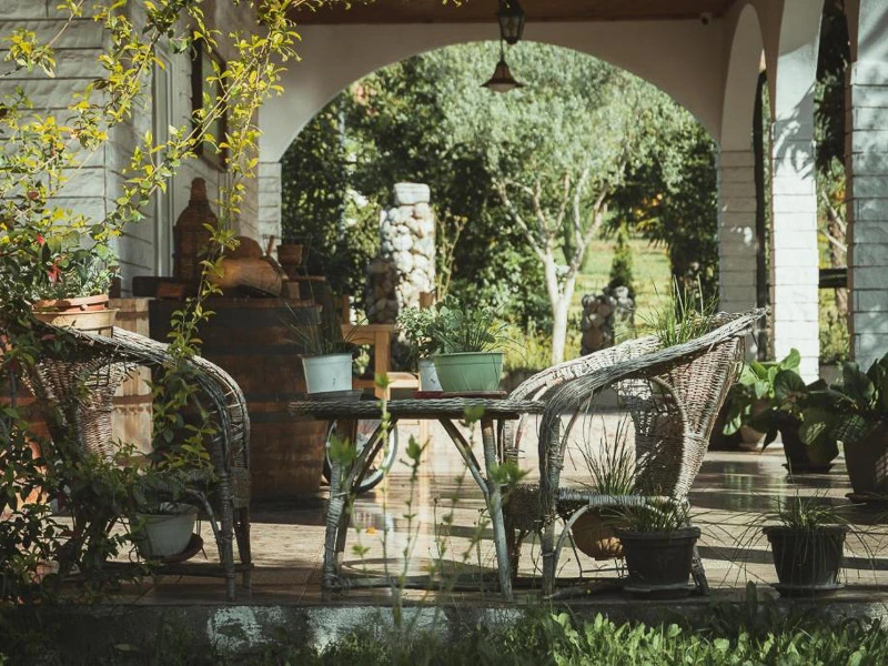 Unterkunftsbild Sitzecke und Garten