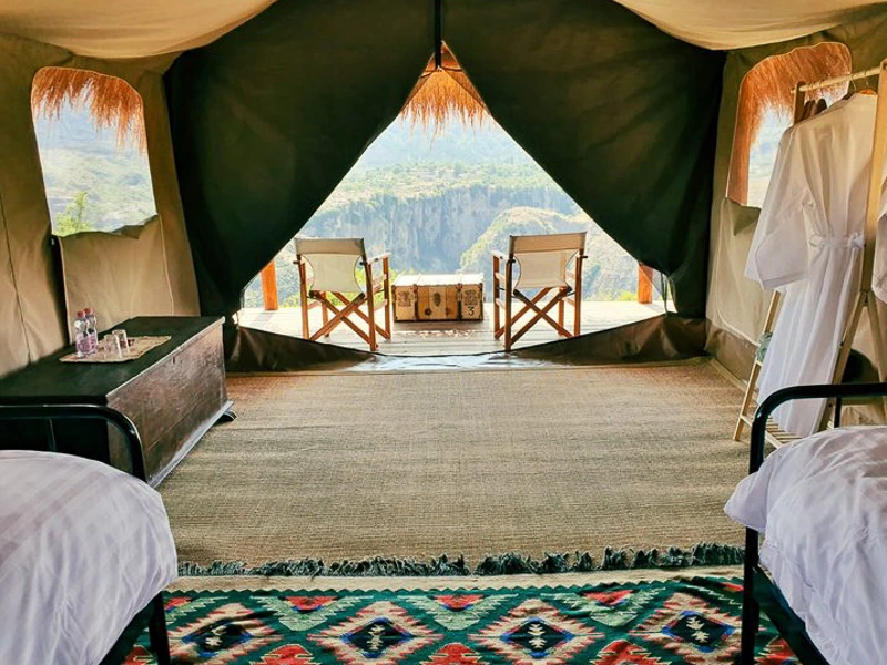 Zelt vom Glamping am Nivica Canyon