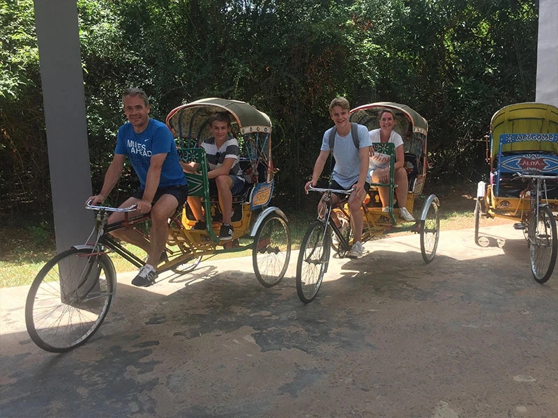 Familienausflug mit der Rikscha