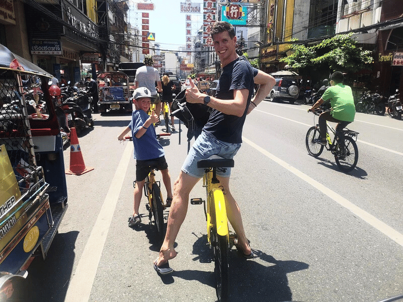 Mit dem Fahrrad durch Bangkok