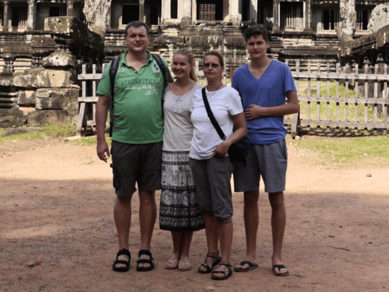 Familie Wiemann am Angkor Wat