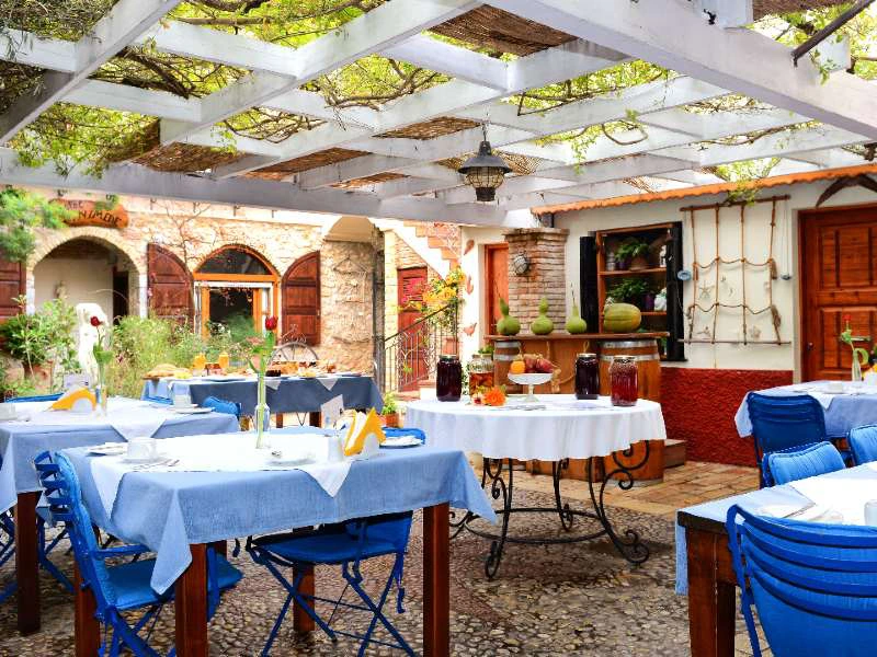 Innenhof des Hotels in Galaxidi