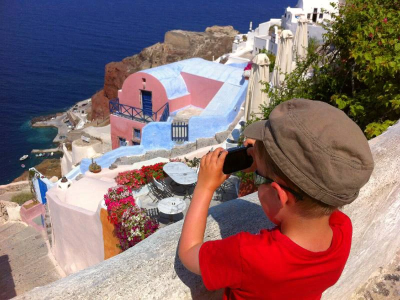 Santorini Dorf Kinder