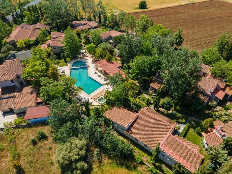 Griechenland Kassandra Unterkunft Luftansicht