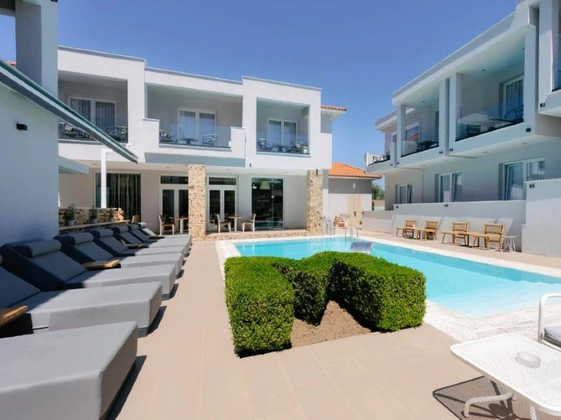 Griechenland Thassos außen Ansicht der Unterkunft