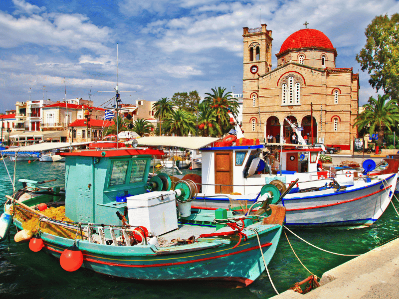 Hafen von Aegina, Griechenland