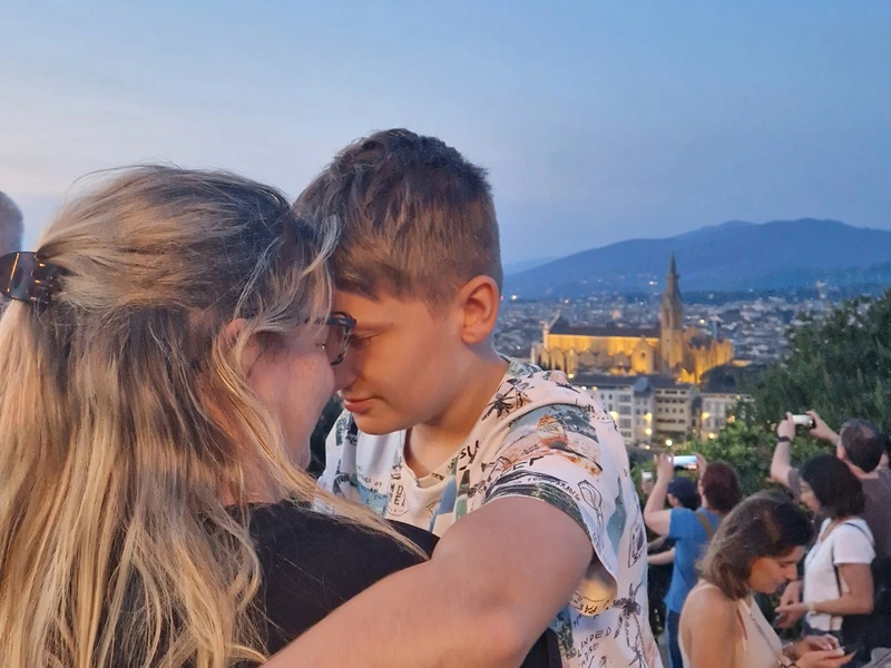 Mutter und Kind in Florenz