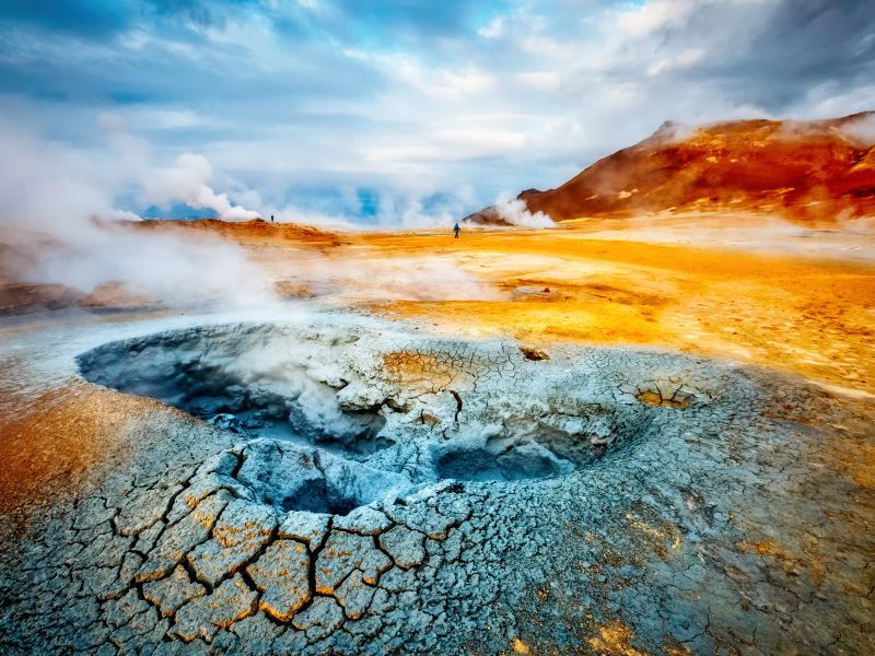 Schwefellandschaft in Myvatn in Island