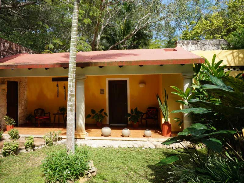 Eingang im Hotel bei Chichen Itza in Mexiko