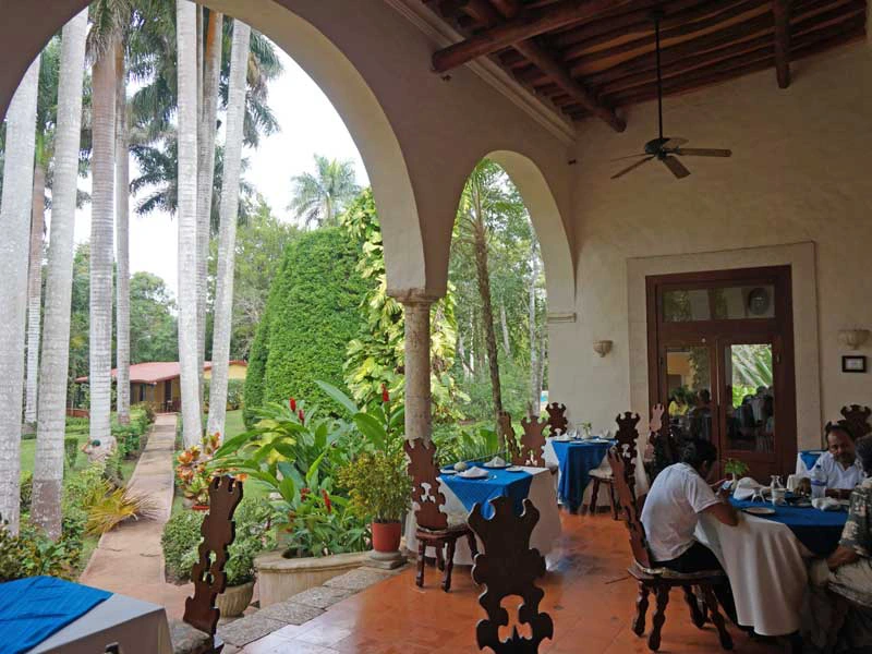 Restaurant im Hotel bei Chichen Itza in Mexiko