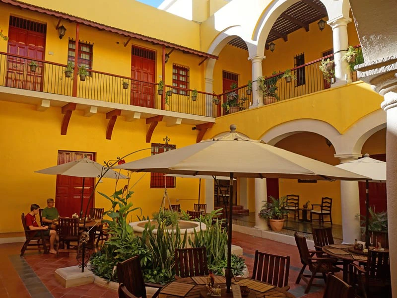 Patio im Hotel in Campeche in Mexiko