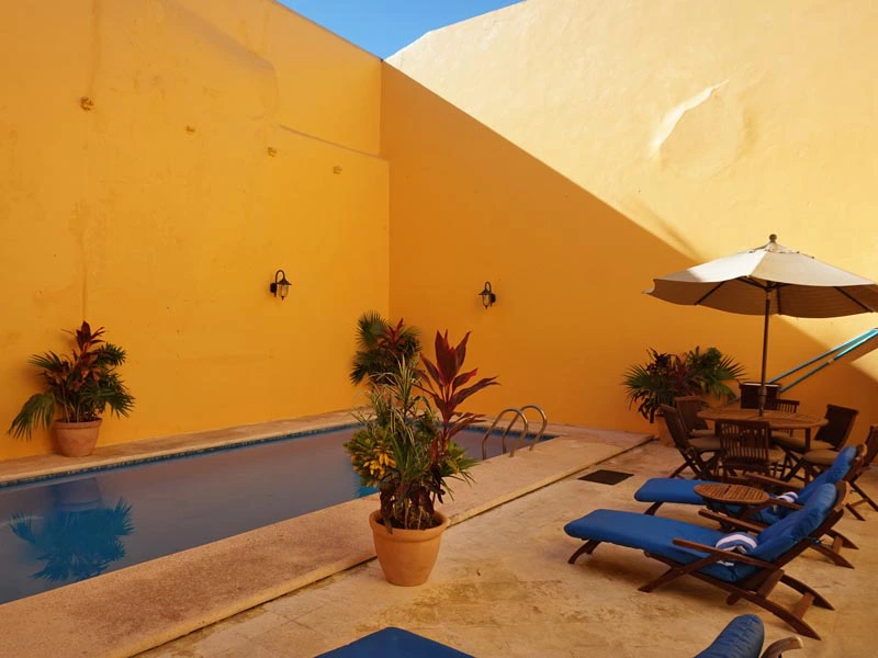 Hotelpool in Campeche in Mexiko